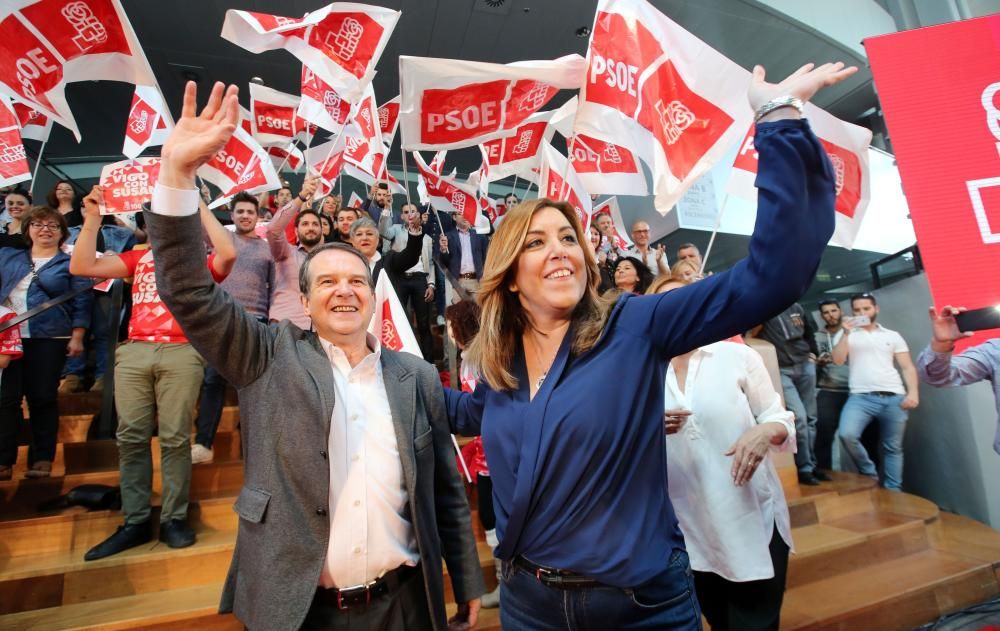 Susana Díaz: "A ganar, por Galicia, por Andalucía y por España"