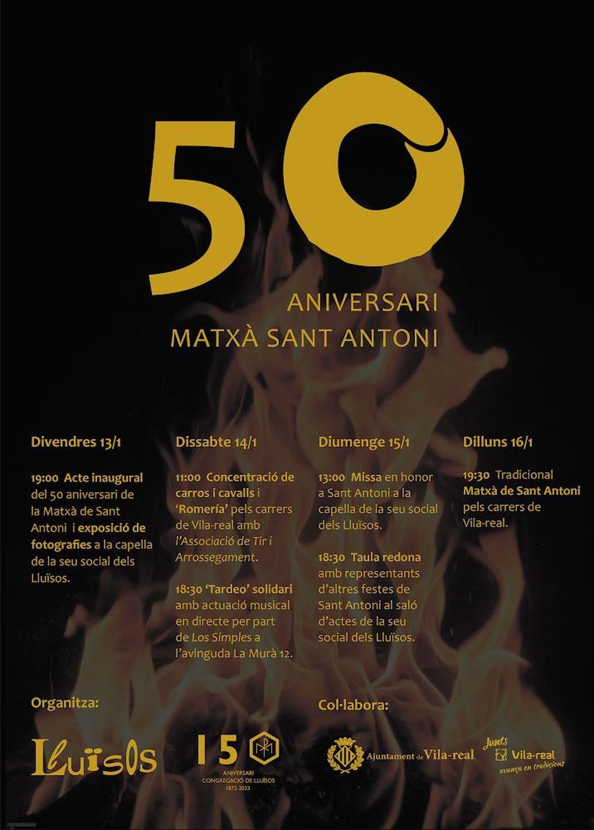 La programació per a celebrar el 50é aniversari de la recuperació de la Matxà a Vila-real comença divendres.