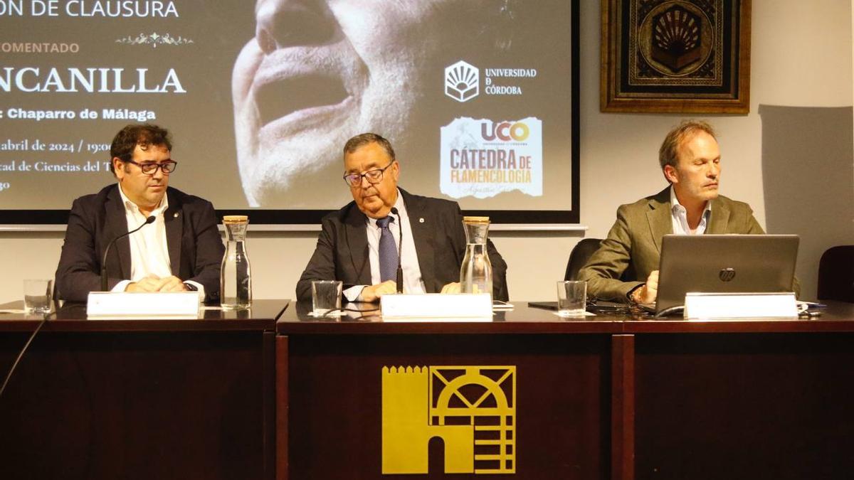 Acto de clausura de la Cátedra de Flamencología, que se despidió con Cancanilla de Málaga hasta el próximo curso.