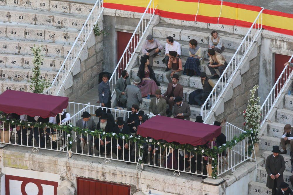 Este martes continúa el rodaje de 'Genius' en la plaza de toros de La Malagueta