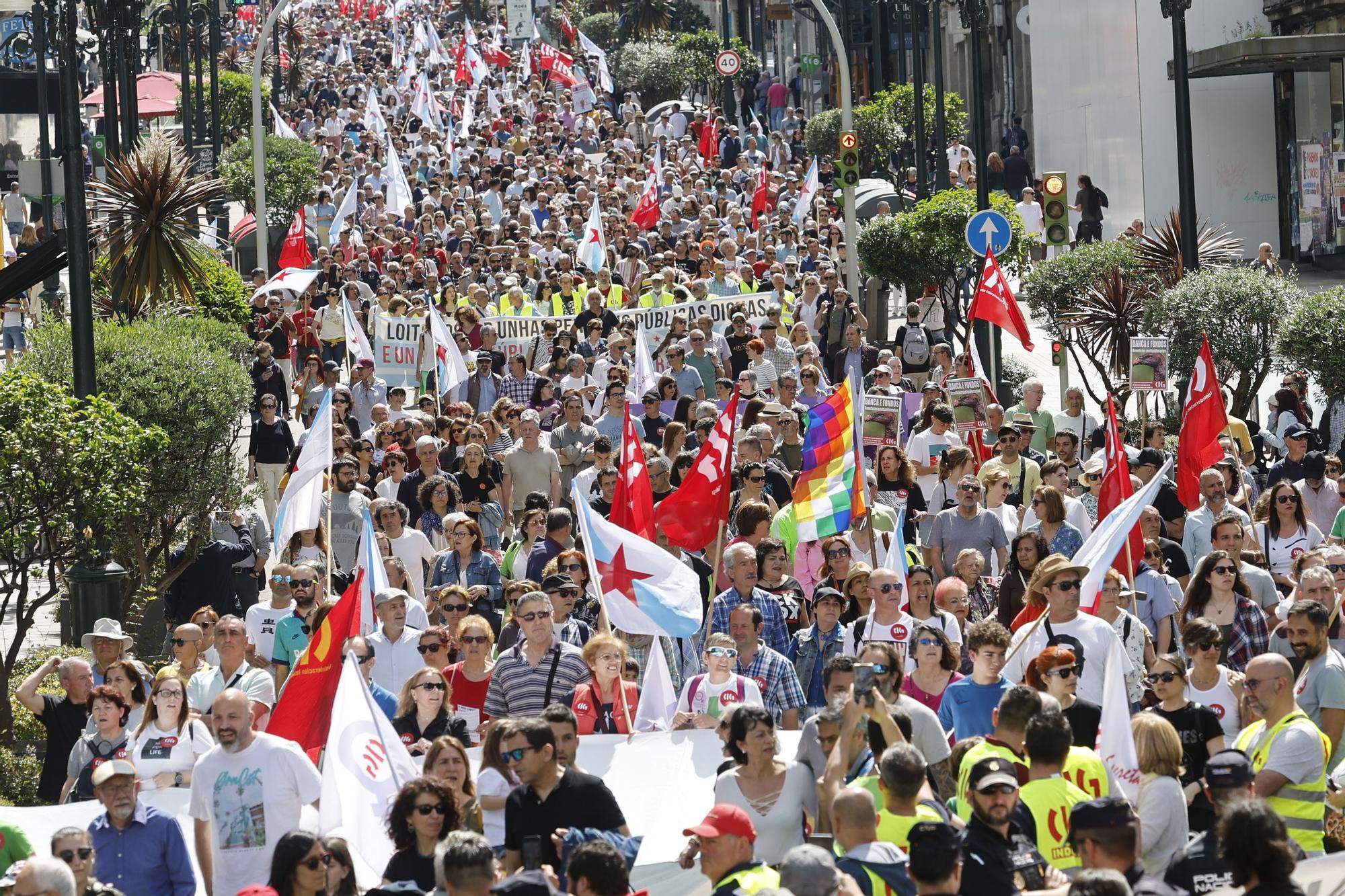 Primero de Mayo: las manifestaciones del Día del Trabajo toman Vigo