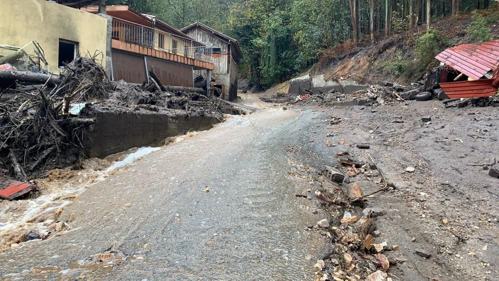 Segundo día de temporal en Asturias: Argayo Salas