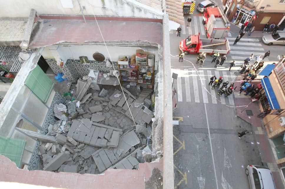 Derrumbe de una casa en Murcia