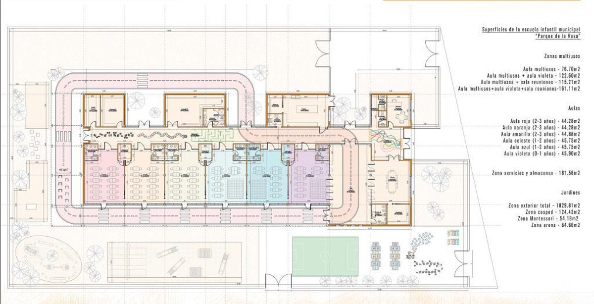 Plano de la futura escuela infantil.