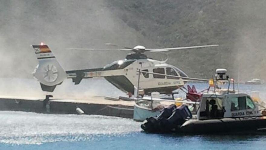 Hubschrauber-Einsatz nach Beinbruch auf Cabrera