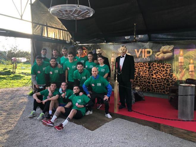 El grupo del Ganomagoga en las instalaciones de Humor Amarillo Vigo en el Monte Alba.