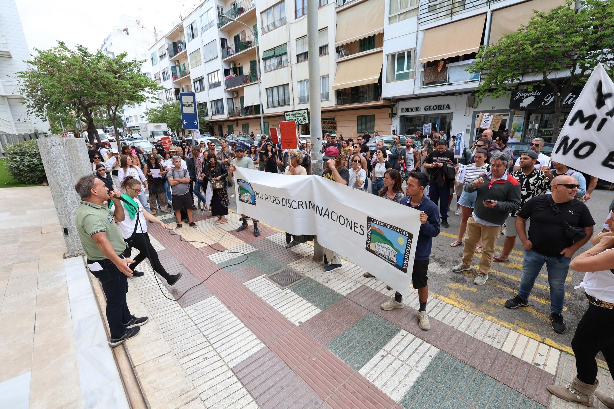 Nueva manifestación de caravanistas en Ibiza