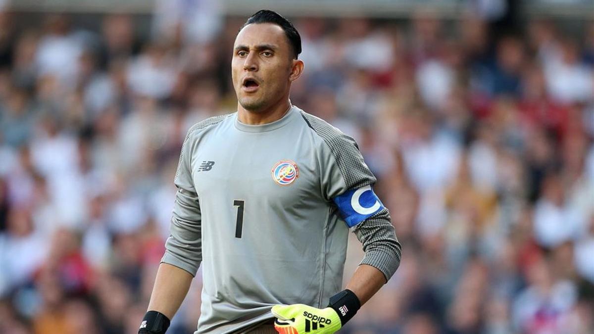 Keylor Navas disputando un partido con la selección de Costa Rica