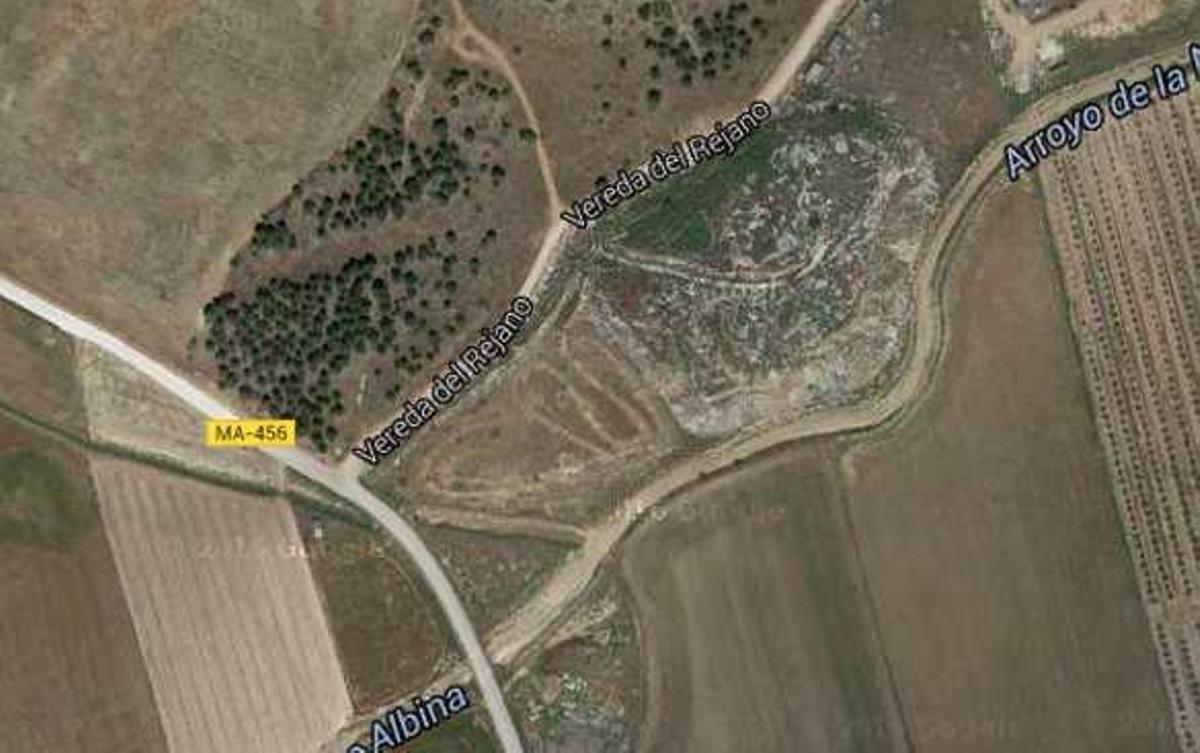 Imagen aérea de la escombrera de Sierra de Yeguas.