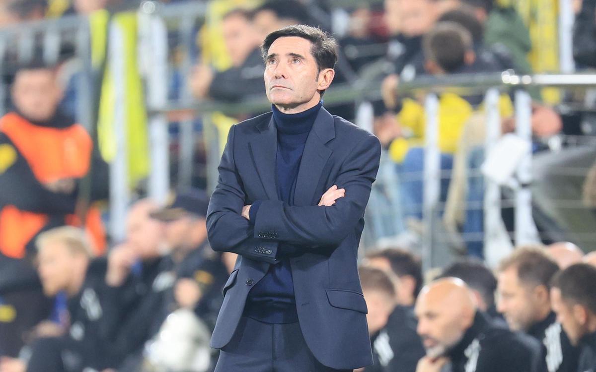 Marcelino García, en el Villarreal-Copenhagen