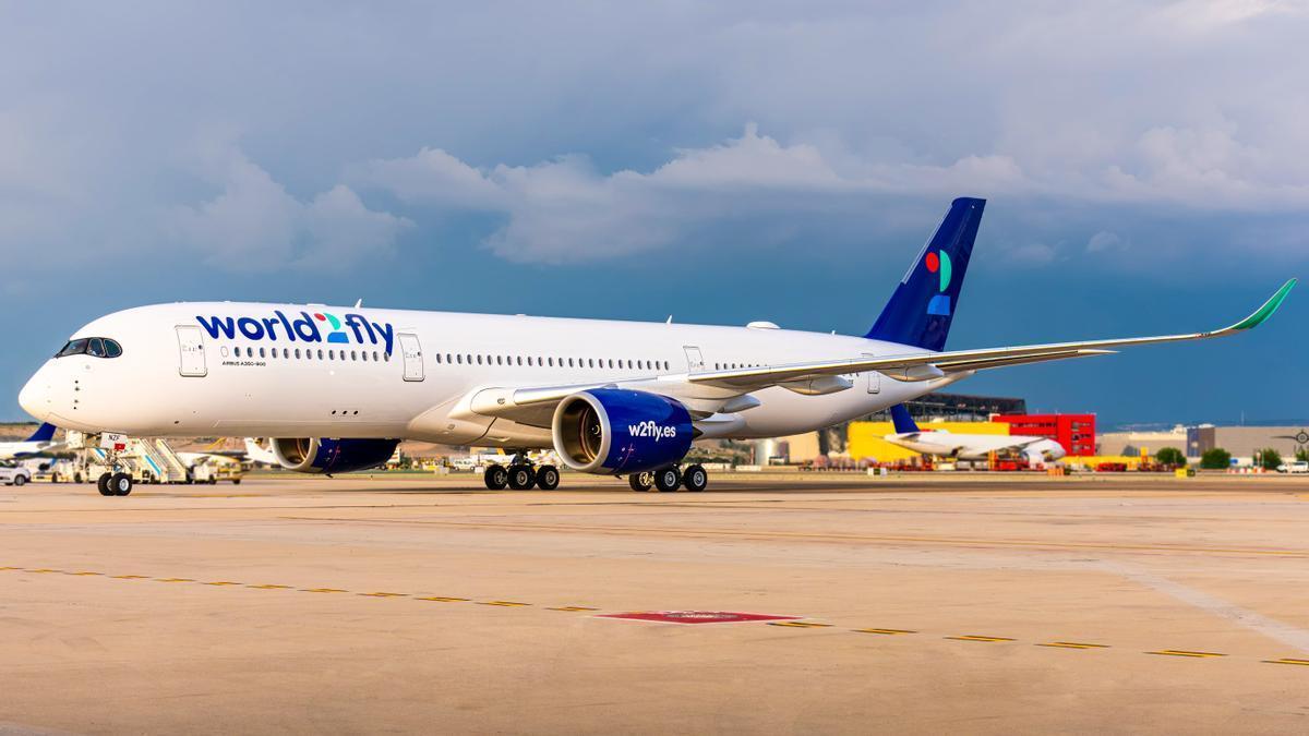 Imagen de archivo de un avión de World2Fly