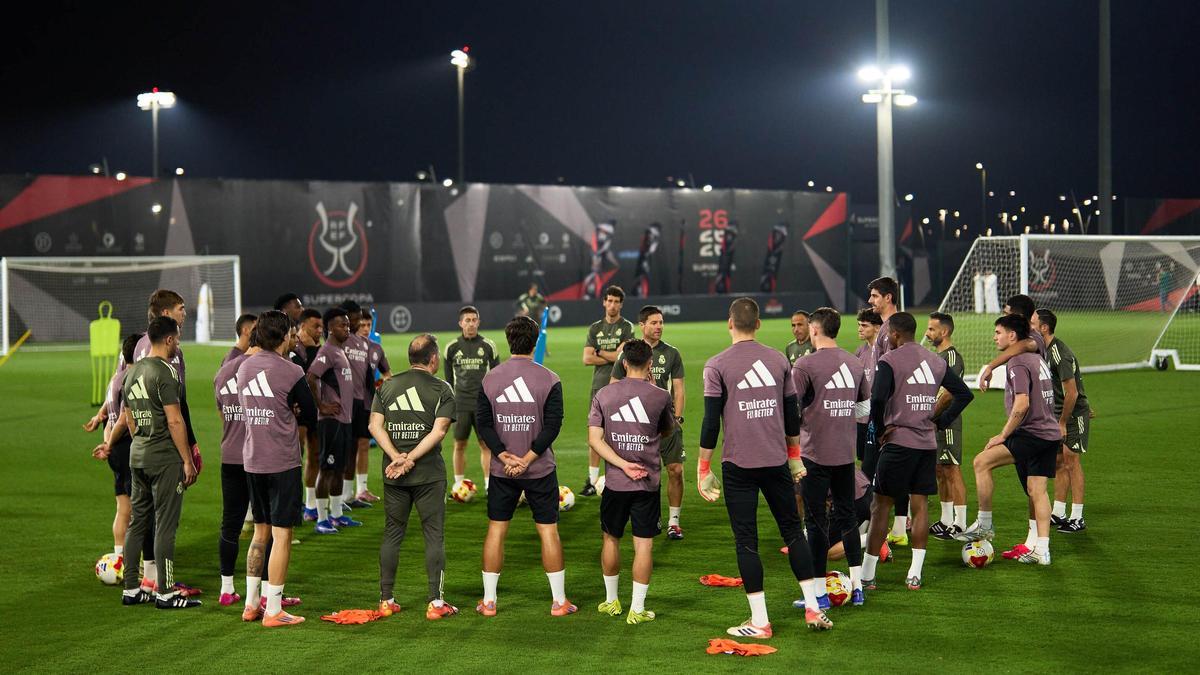 Imagen del último entrenamiento del Real Madrid