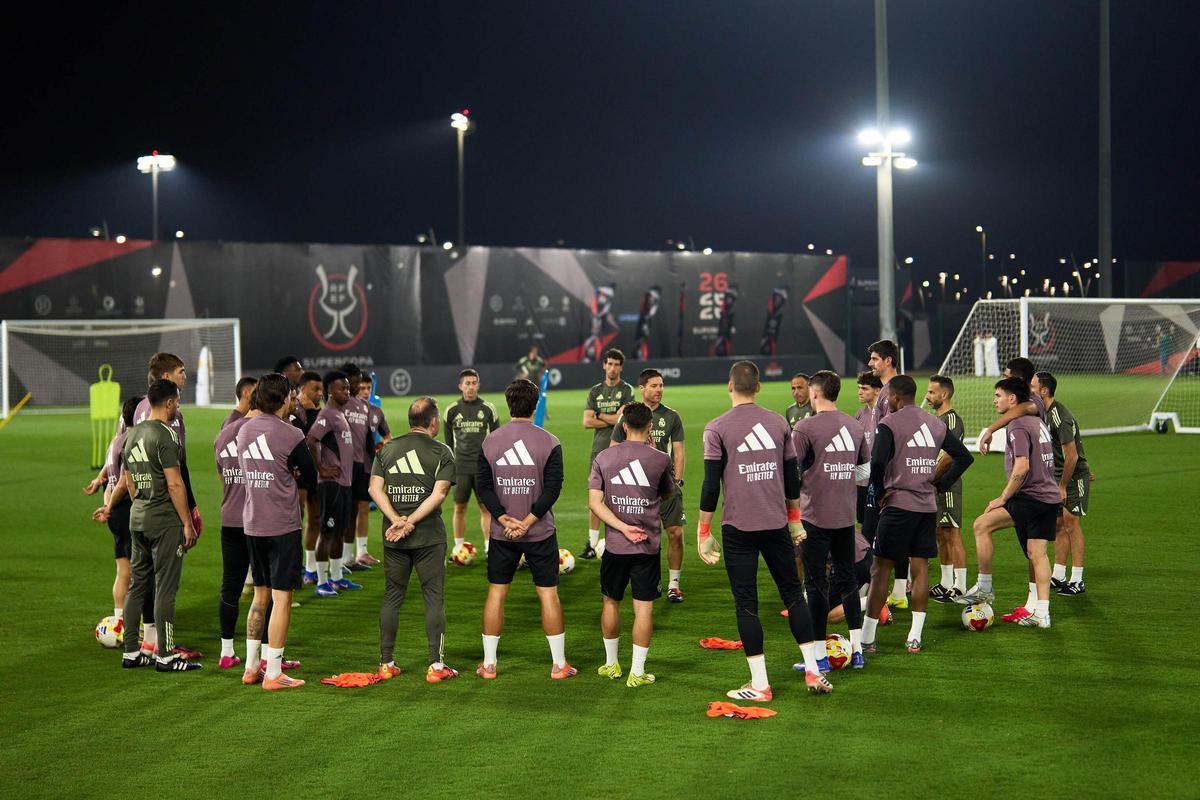 Imagen del último entrenamiento del Real Madrid
