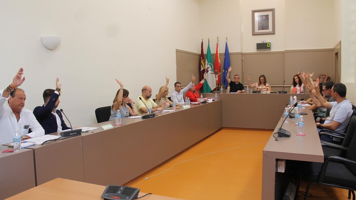 Un momento del pleno organizativo celebrado en el Ayuntamiento de Baena.