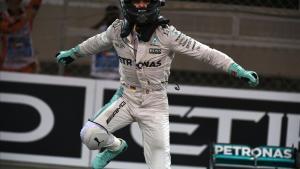 Nico Rosberg celebra su título mundial.