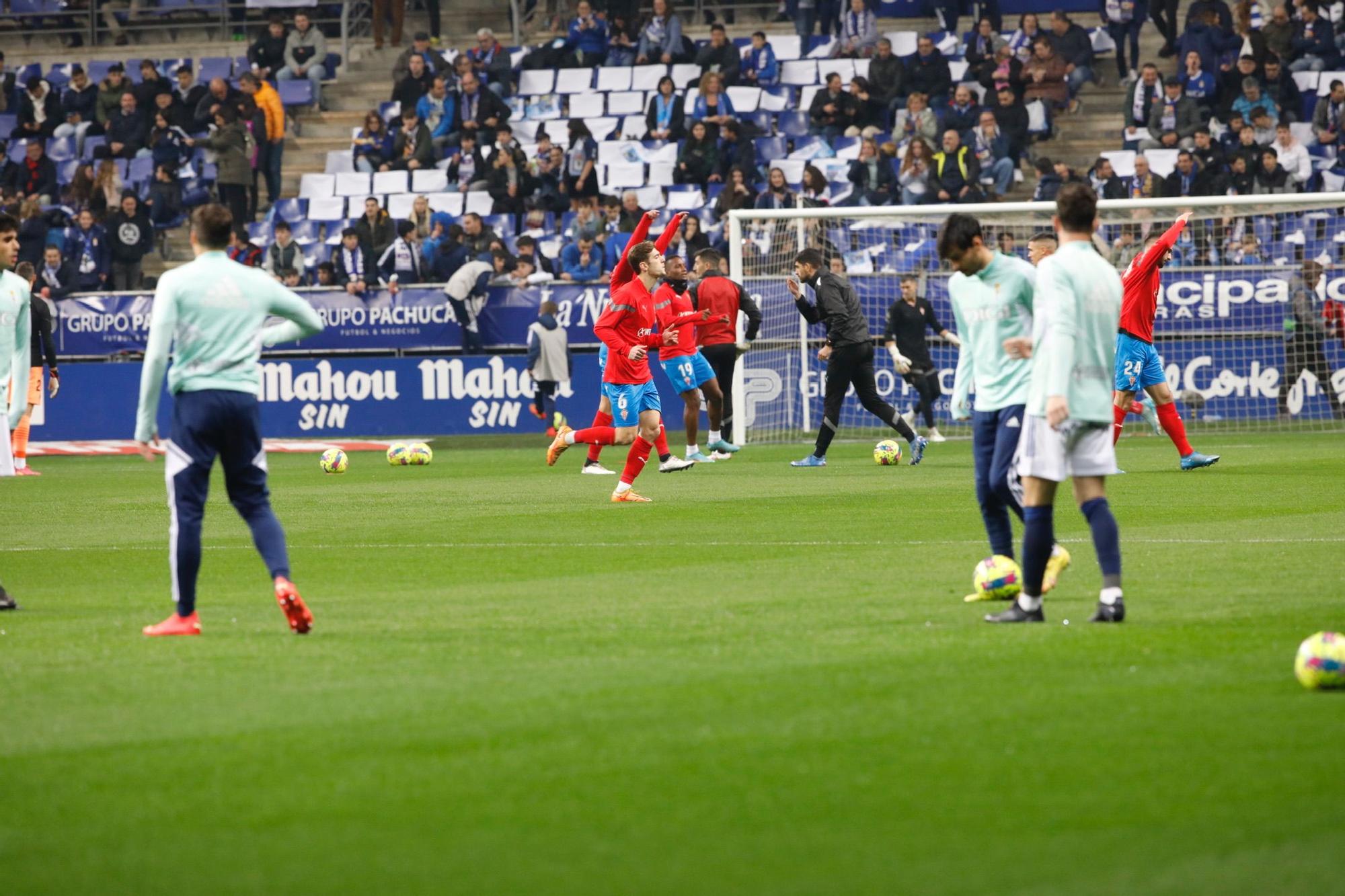 En imágenes: así se vivió el derbi en el Tartiere