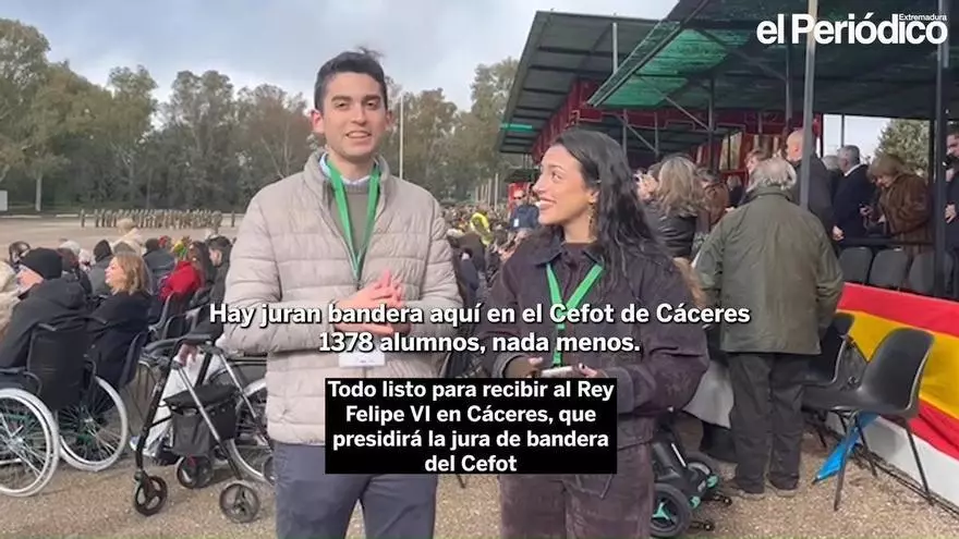 Vídeo | Todo listo para recibir al Rey en Cáceres