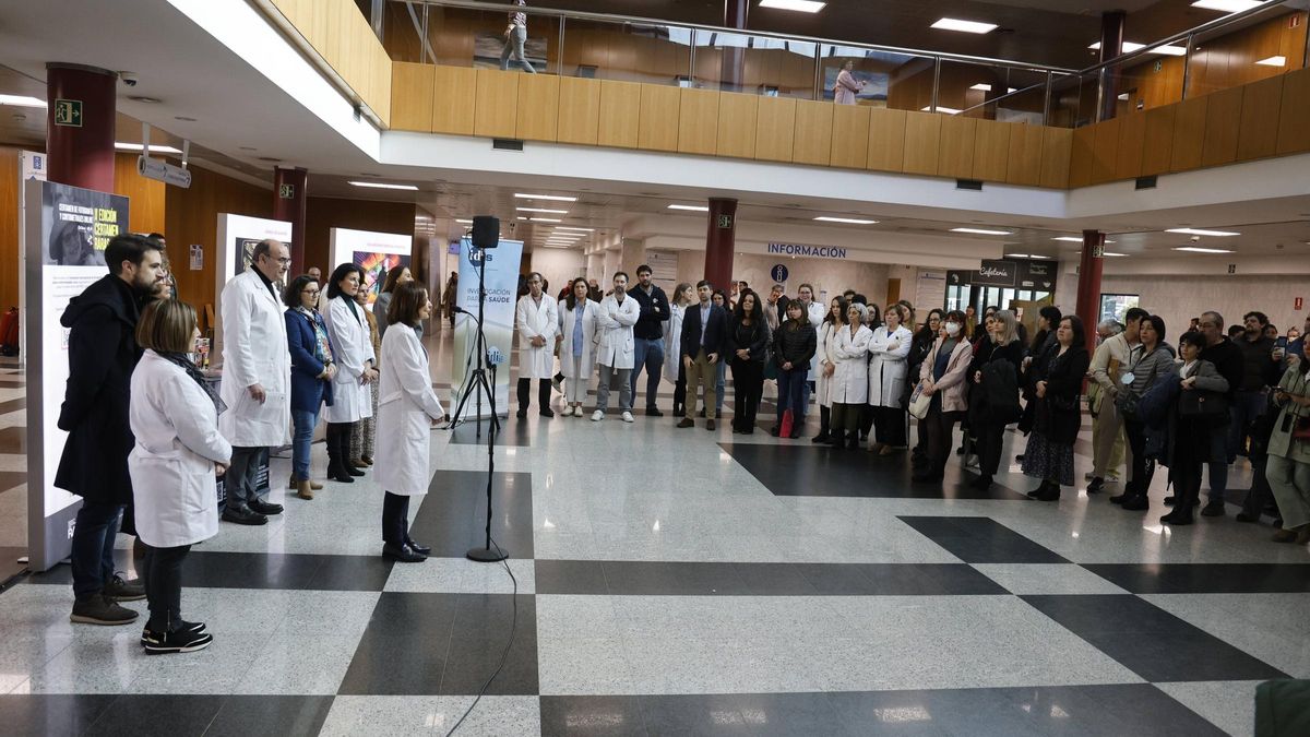 Asistentes al acto en el Clínico en conmemoración del Día Mundial de las Enfermedades Raras