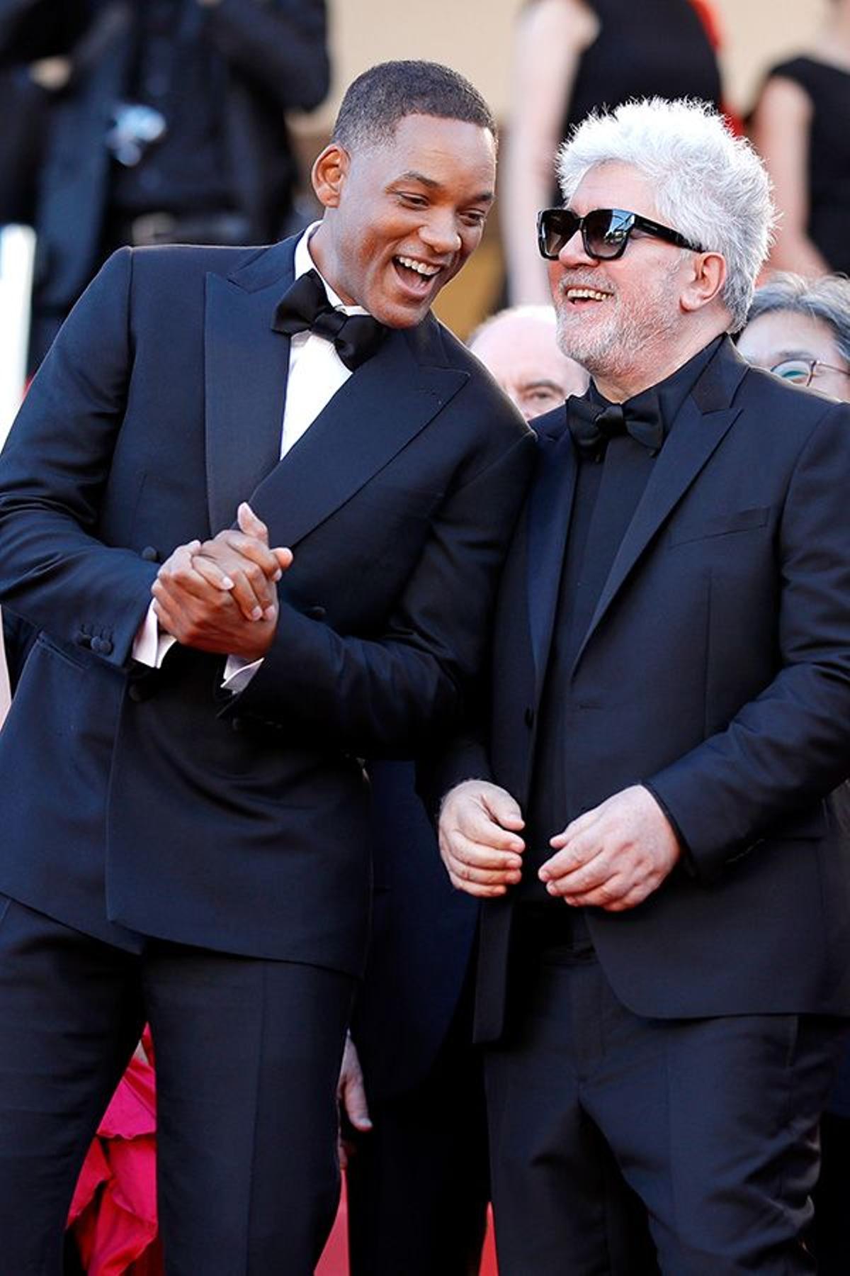 Will Smith y Pedro Almodovar en el festival de Cannes