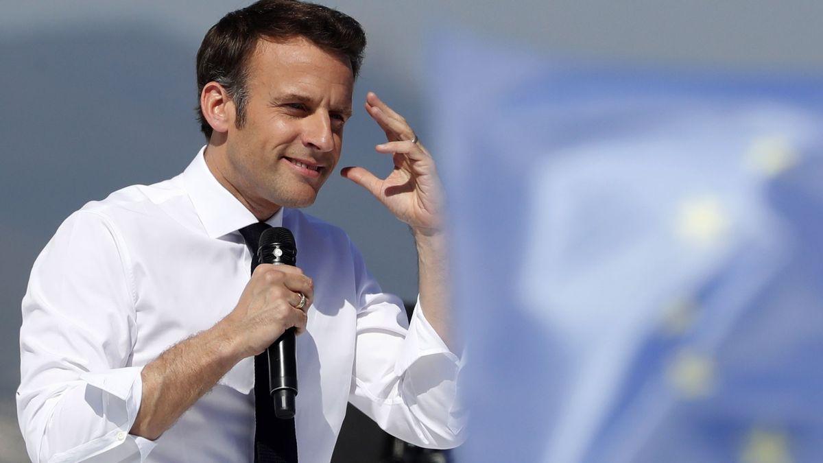Emmanuel Macron, en un acto de campaña.