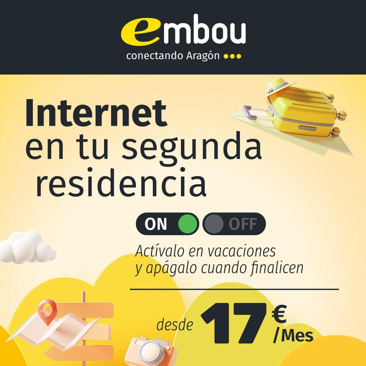 La compañía Embou ofrece conexión a internet flexible, asequible y adaptada a tu segunda vivienda