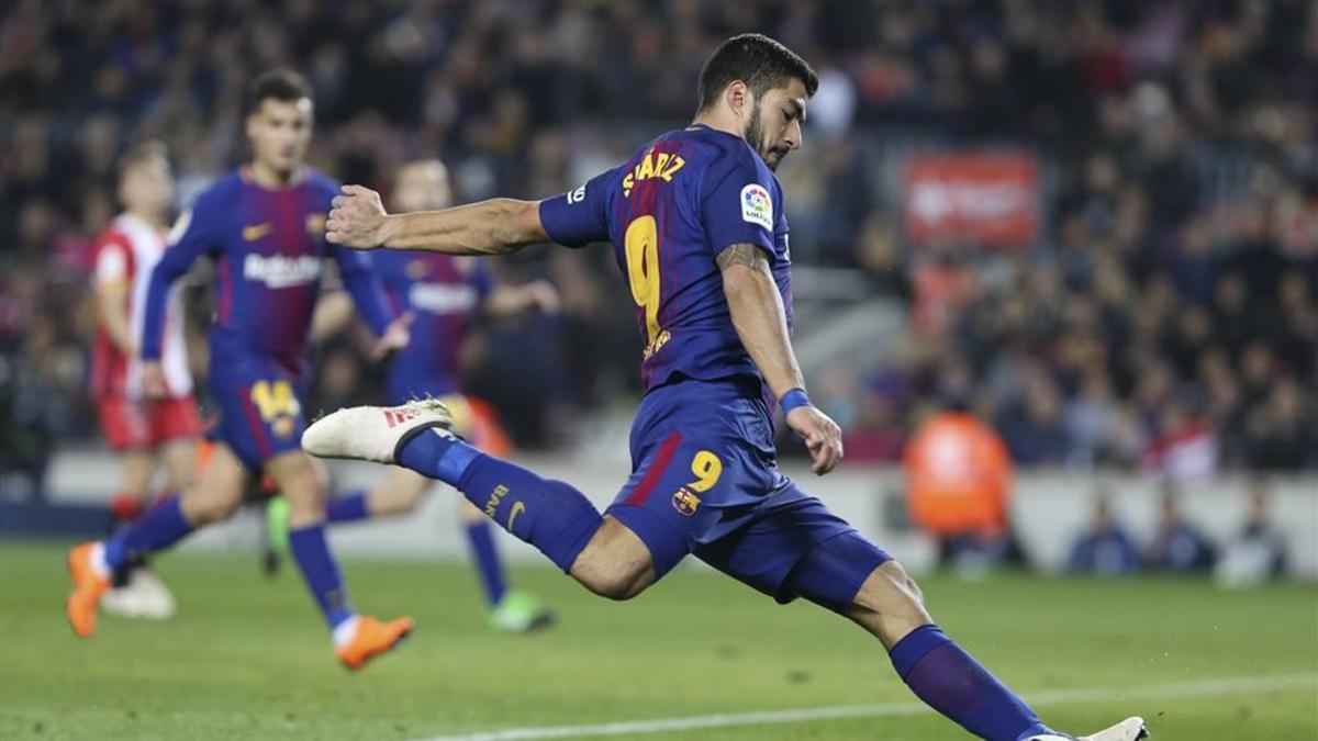 Suárez le marcó tres goles al Girona