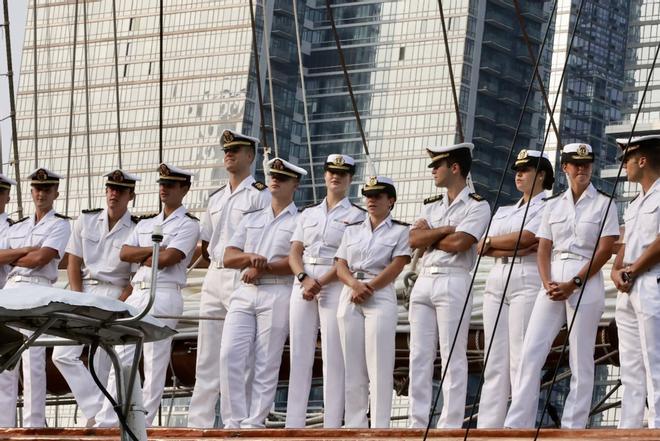 La llegada de la Princesa Leonor a Nueva York, a bordo del buque escuela 'Juan Sebastián Elcano', en imágenes