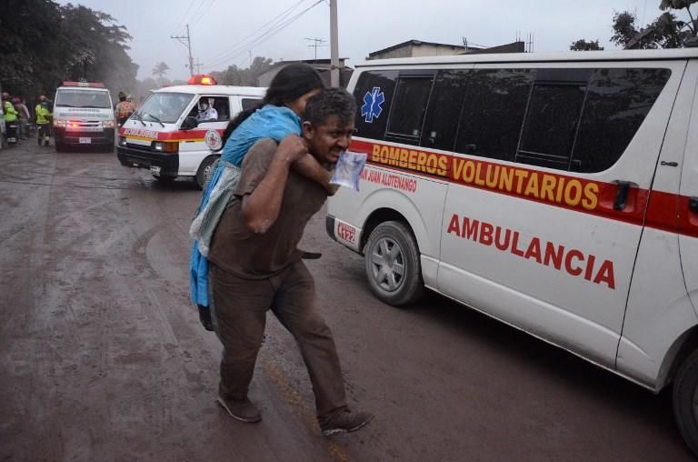 Erupción del volcán de Fuego de Guatemala