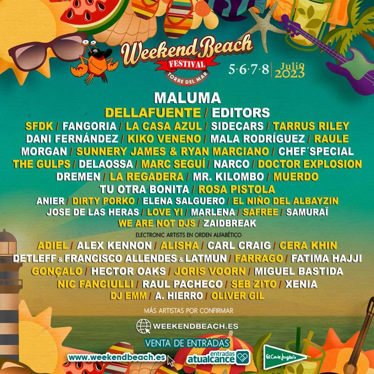 Cartel del Weekend Beach Festival de 2023