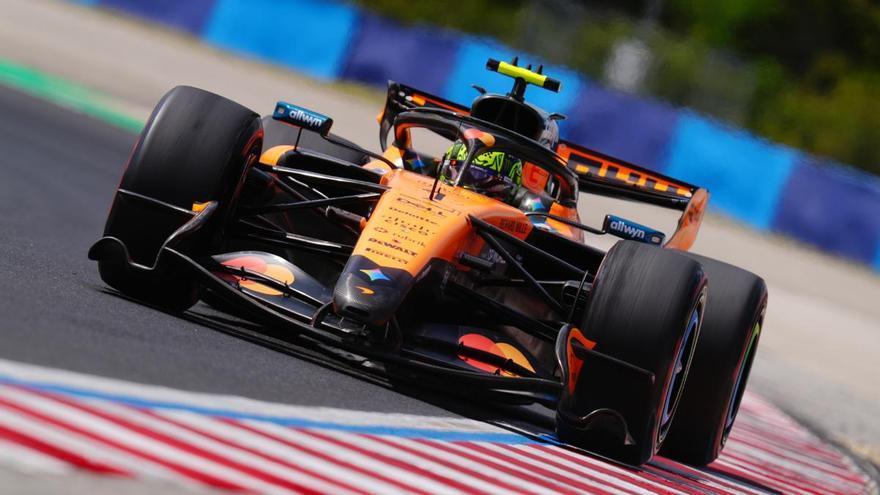 Norris 'vuela' en Hungría y Alonso progresa