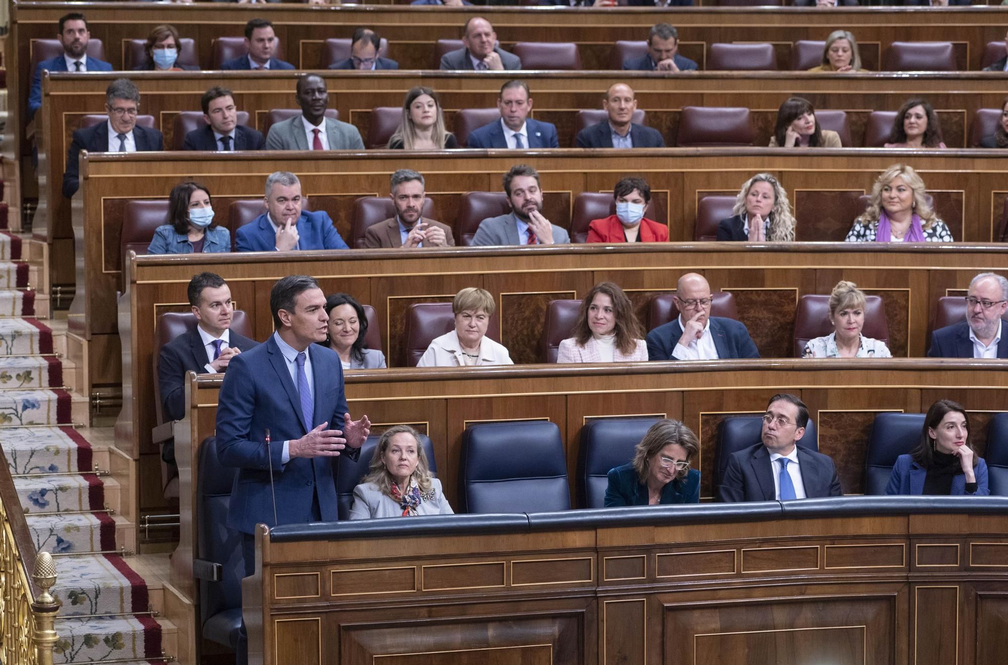 Pedro Sánchez, en el Congreso.