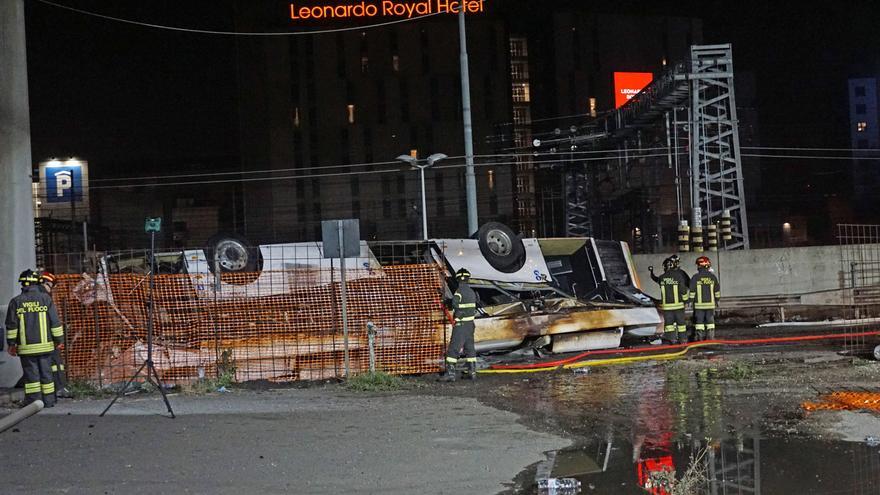 Más de 20 fallecidos al precipitarse un bus turístico cerca de Venecia