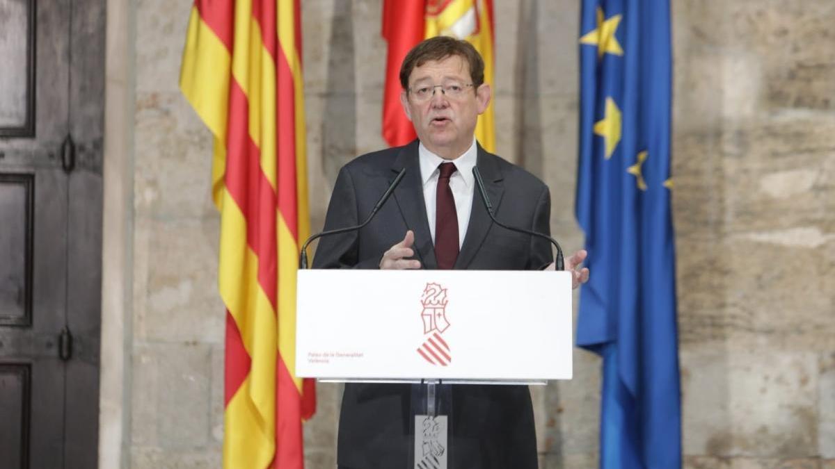 Comparecencia de Ximo Puig en el Palau de la Generalitat