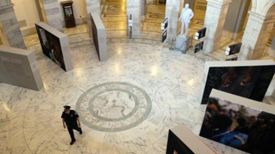 Glorieta del Capitolio donde se expondría el retrato.