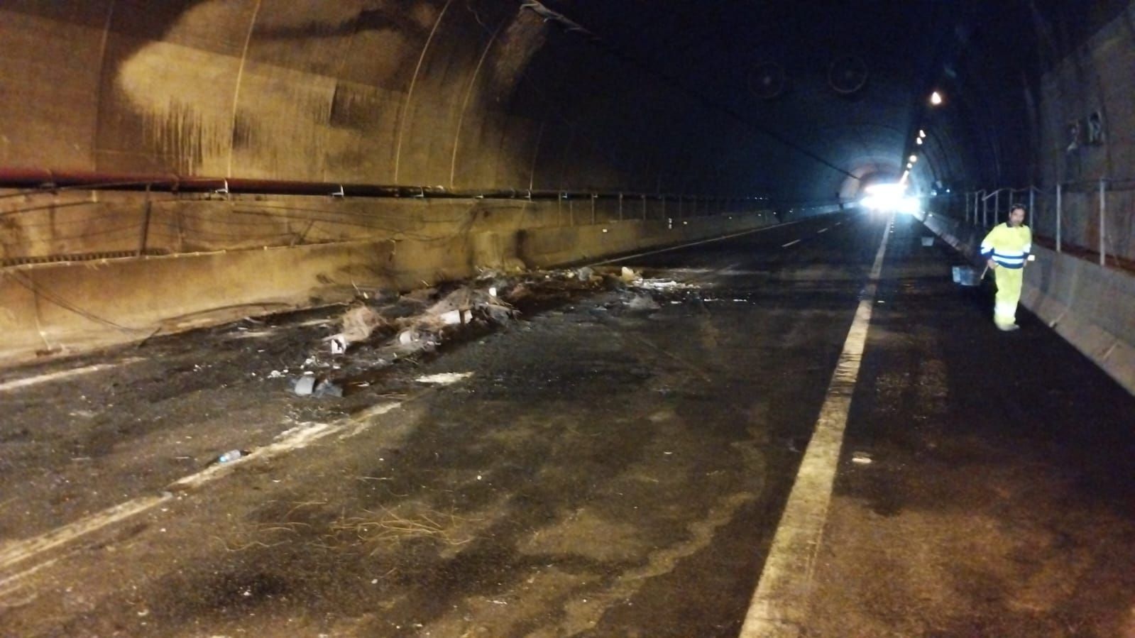 El túnel de Pilar de la Horadada tras el accidente