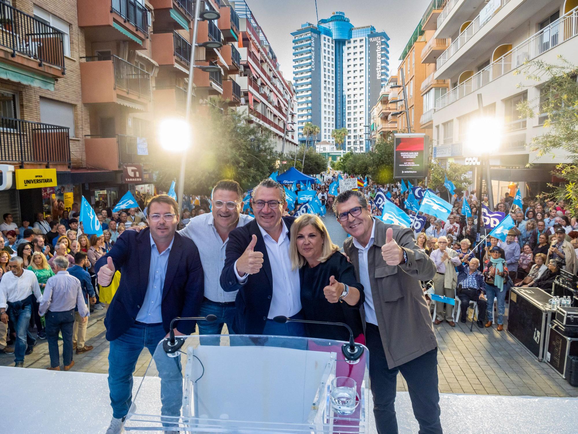 Mitin de fin de campaña de Toni Pérez en Benidorm