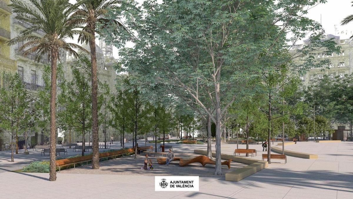 La zona del edificio de Correos