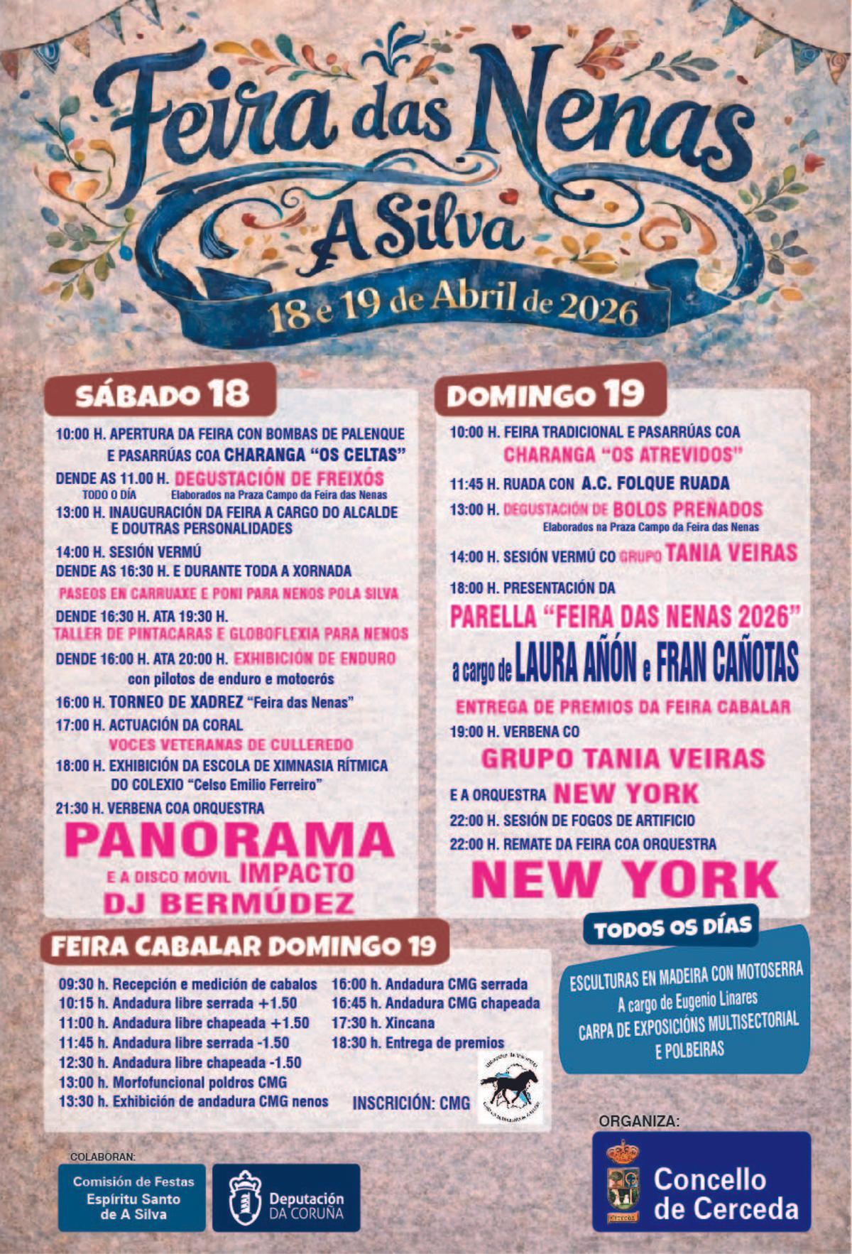 Cartel de A Feira das Nenas de A Silva de 2026.