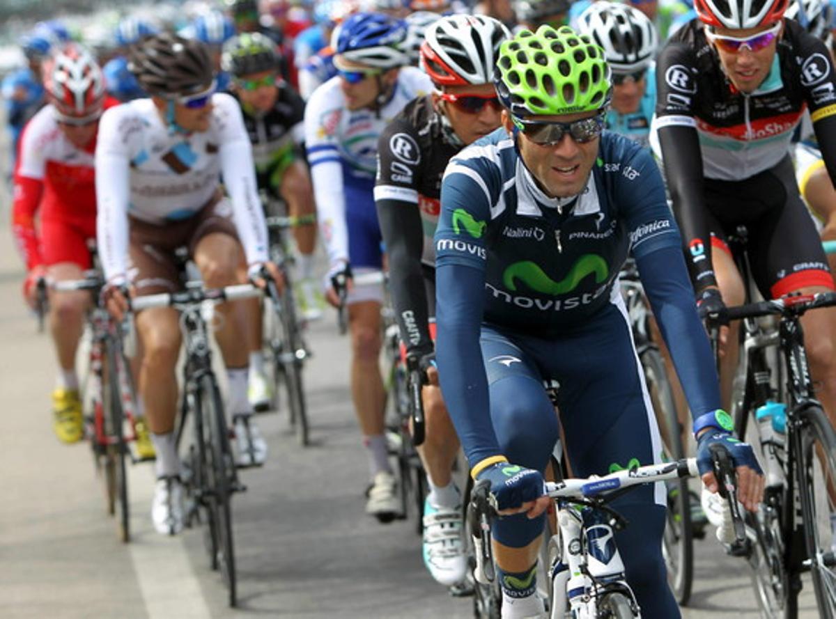 El ciclista espanyol Alejandro Valverde, durant la segona etapa de la Volta Ciclista a Catalunya, amb un recorregut de 161 km.