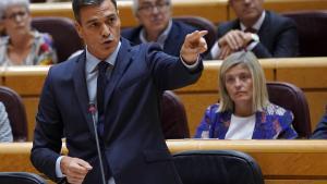 El presidente del Gobierno, Pedro Sánchez, durante un pleno del Senado, el pasado 11 de septiembre.