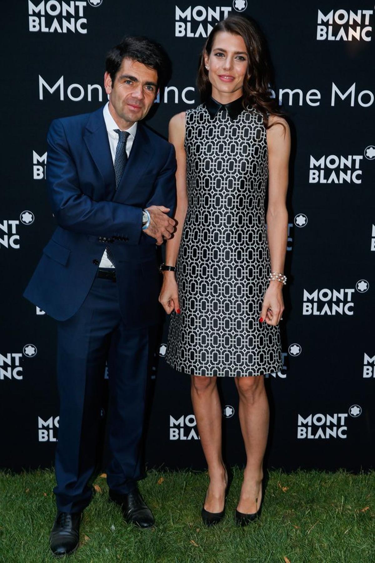 Jérôme Lambert y Carlota Casiraghi en la fiesta de Montblanc en París