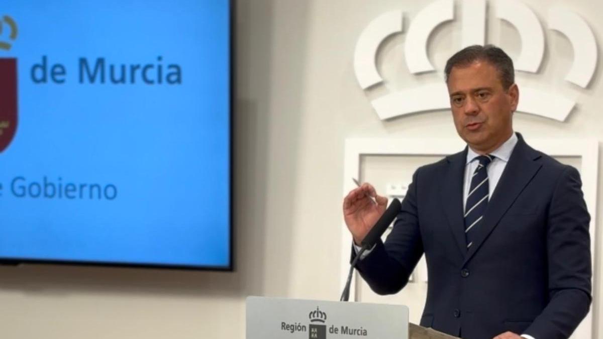 Marcos Ortuño, portavoz del Gobierno regional.