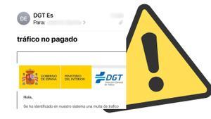 Correo que los estafadores envían en nombre de la DGT