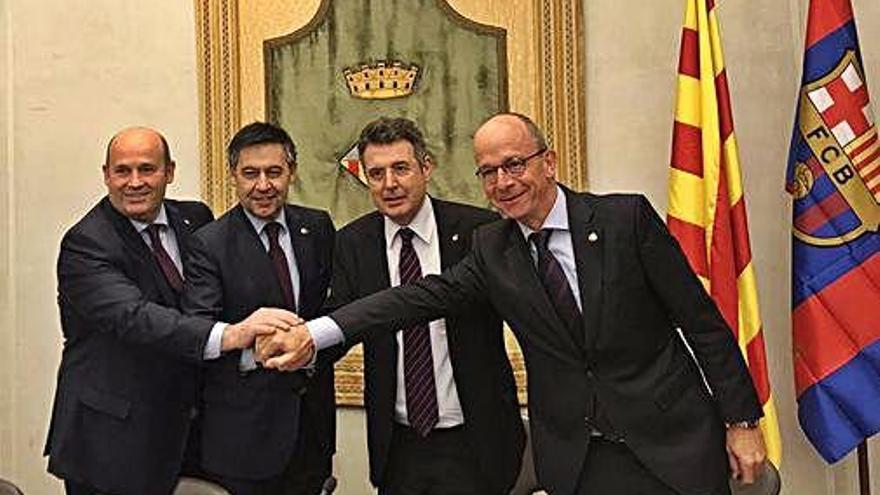 Grau, Bartomeu, Nogur i Cardoner, ahir a Banyoles.