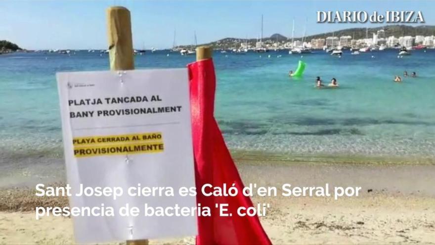 Sant Josep cierra es Caló d'en Serral por presencia de bacteria 'E. coli'