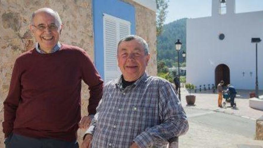 Isidor Marí y Pep Ribas &#039;Hereva&#039;, ayer en Sant Agustí antes de la presentación.