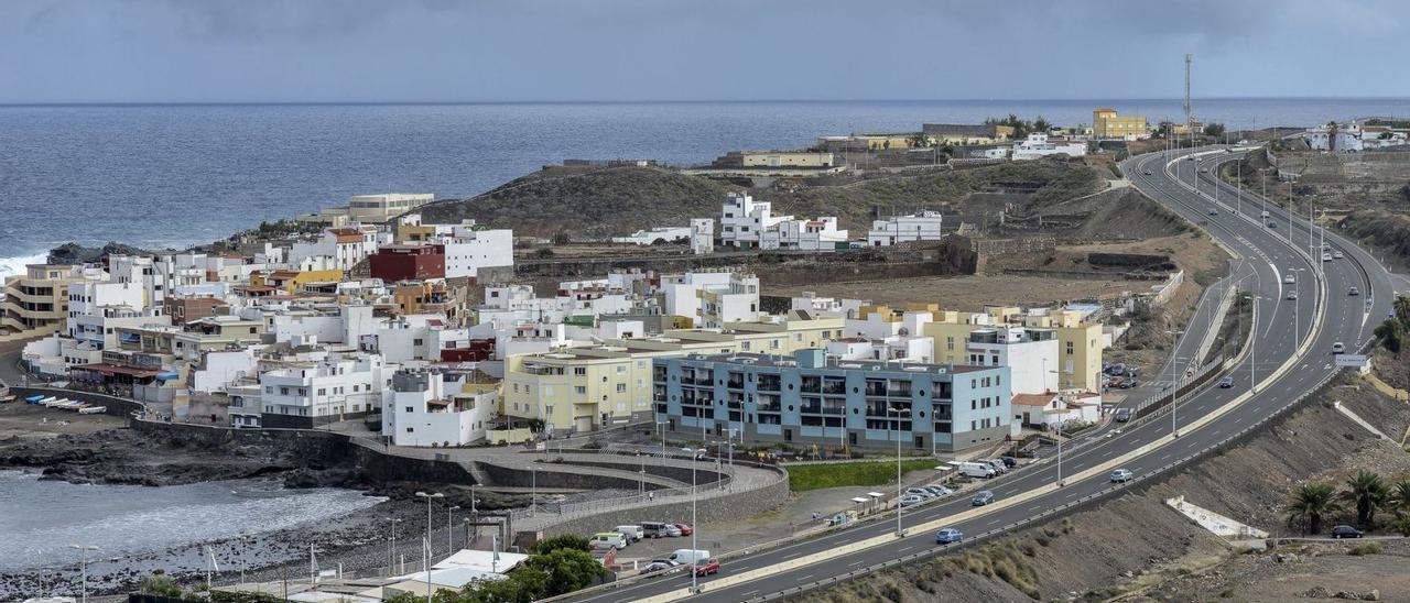 Vista de la Autovía del Norte a su paso por Bañaderos y El Puertillo, en el municipio de Arucas. | | LP/DLP