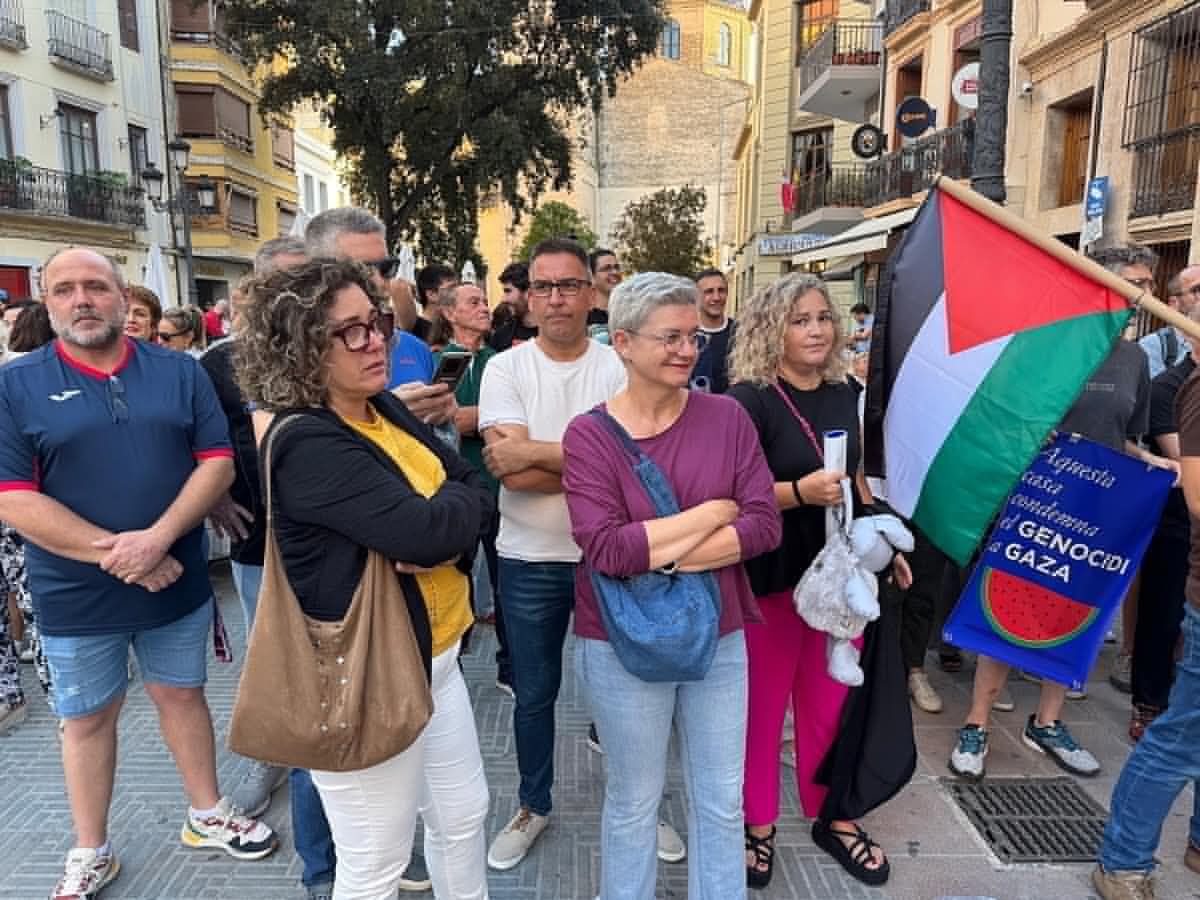Éxito de la concentración celebrada en Sueca de apoyo al pueblo palestino