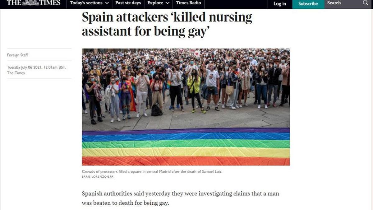 El periódico británico 'The Times' relata lo sucedido en A Coruña