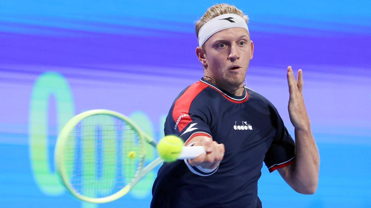 Alejandro Davidovich, durante su encuentro de cuartos de final en el torneo de Doha.